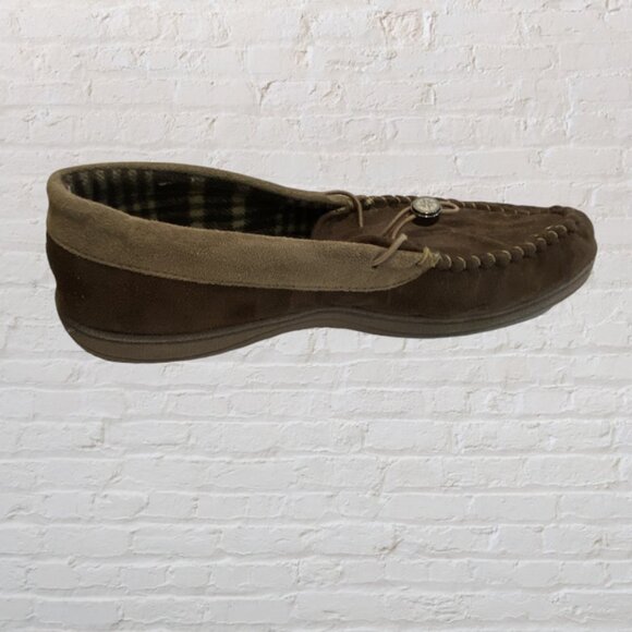 Men's House Shoe/Slipper, XL, Loafer Style, Rubber Sole, Adjustable for Width - Picture 6 of 12